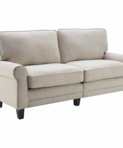Serta - Copenhagen 3-Seat Polyester Fabric Sofa - Light Gray