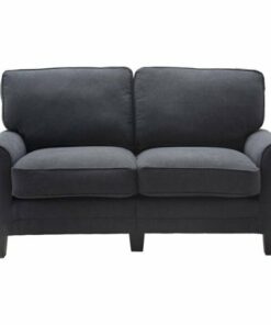 Serta - Copenhagen 2-Seat Polyester Fabric Loveseat - Charcoal