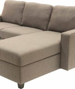 Serta - Palisades Contemporary Fabric Reclining Sectional - Oatmeal 0