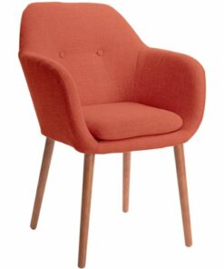 Elle Decor - Mid-Century Modern Armchair - French Red