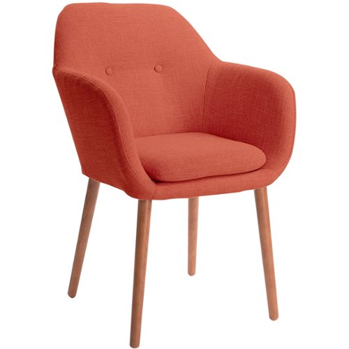 Elle Decor - Mid-Century Modern Armchair - French Red