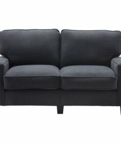 Serta - Palisades 2-Seat Fabric Loveseat - Charcoal