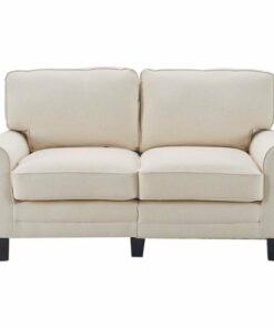Serta - Copenhagen 2-Seat Fabric Loveseat - Buttercream