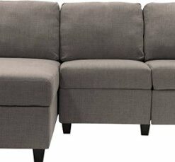 Serta - Copenhagen Fabric Reclining Sectional - Gray 1