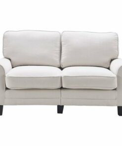 Serta - Copenhagen 2-Seat Polyester Fabric Loveseat - Cream