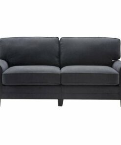 Serta - Copenhagen 3-Seat Polyester Fabric Sofa - Charcoal