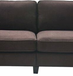 Serta - Palisades Modern 3-Seat Fabric Sofa - Dark Brown