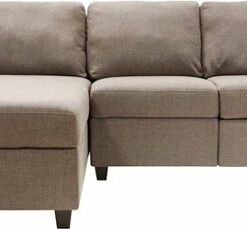 Serta - Palisades Contemporary Fabric Reclining Sectional - Oatmeal 1