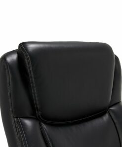 La-Z-Boy - Delano Big & Tall Bonded Leather Executive Chair - Jet Black/Mahogany