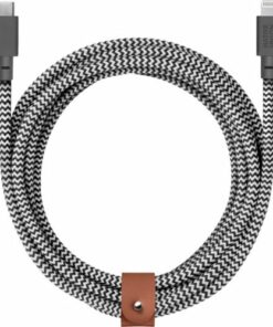 Native Union - 10' Fast Charging Lightning-to-USB Type C Cable - Zebra