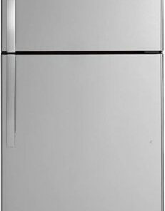 GE - 19.2 Cu. Ft. Top-Freezer Refrigerator - Stainless steel 0