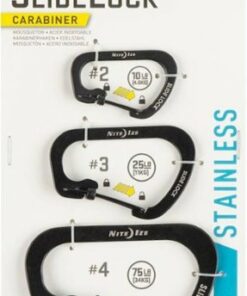 Nite Ize - SlideLock Stainless Steel Carabiner (3-Count) - Black
