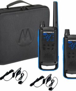 Motorola - Talkabout 35-Mile, 22-Channel FRS 2-Way Radio Bundle - Black/Blue