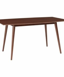 Walker Edison - Rectangular Mid-Century Modern Rubberwood Table - Walnut