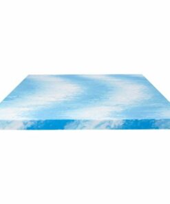 Sealy - 3 + 1 Memory Foam Topper with Fiber Fill Cover - King - Blue