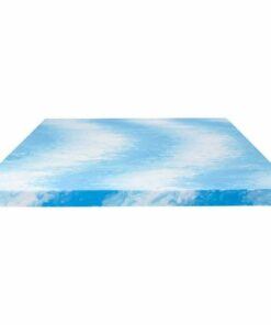 Sealy - 3 + 1 Memory Foam Topper with Fiber Fill Cover - Queen - Blue