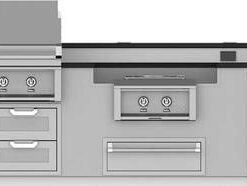 Hestan - GE Series 12' Outdoor Living Suite with Power Burner, and Bar (Custom Countertop) - Stainless