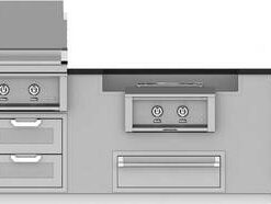 Hestan - GE Series 12' Outdoor Living Suite with Power Burner (Custom Countertop) - Stainless