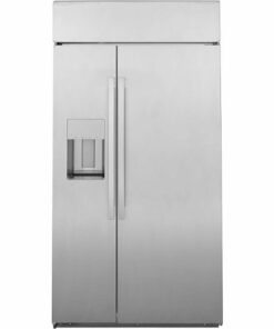 GE Profile - 28.7 Cu. Ft. Side-by-Side Built-In Smart Refrigerator with External Water & Ice Dispenser - Stainless steel