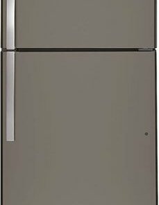 GE - 19.2 Cu. Ft. Top-Freezer Refrigerator - Slate