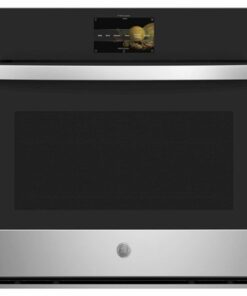 GE Profile - 30" Smart Built-In Single Electric Convection Wall Oven with Air Fry & In-Oven Camera - Stainless steel