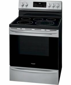 Frigidaire - Gallery 5.7 Cu. Ft. Freestanding Electric Air Fry Range with Self and Steam Clean - Stainless steel