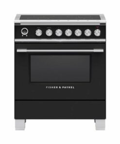 Fisher & Paykel - Classic Series 3.5 Cu. Ft. Freestanding Electric Induction True Convection Range with Self-Cleaning - Black