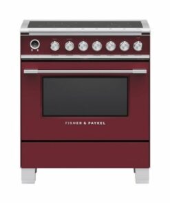 Fisher & Paykel - Classic Series 3.5 Cu. Ft. Freestanding Electric Induction True Convection Range with Self-Cleaning - Red