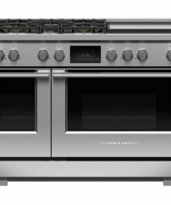 Fisher & Paykel - Professional 6.9 Cu. Ft. Freestanding Double Oven Dual Fuel True Convection Range with Self-Cleaning - Stainless Steel/Black Glass 5