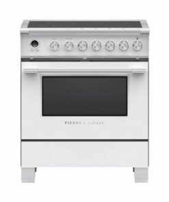 Fisher & Paykel - Classic Series 3.5 Cu. Ft. Freestanding Electric Induction True Convection Range with Self-Cleaning - White