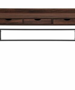Walker Edison - Modern Industrial 3-Drawer Wood Computer Desk - Dark Walnut
