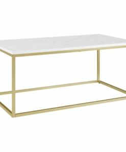Walker Edison - Rectangular MDF/ Coffee Table - Faux Marble