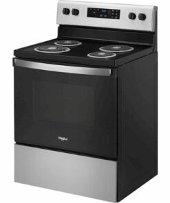 Whirlpool - 4.3 Cu. Ft. Freestanding Electric Range with Self-Cleaning and Keep Warm Setting - Stainless steel