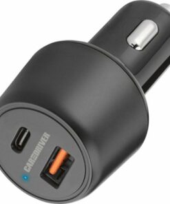 Car and Driver - Car Charger with USB-C and USB High-Speed Power Delivery Ports - Black
