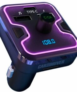 Car and Driver - FM Transmitter and 12v USB Car Charger with SIRI/Google Assistant Activation - Black