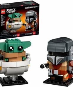 LEGO - BrickHeadz Star Wars The Mandalorian & The Child 75317 Toy Building Kit (295 Pieces)