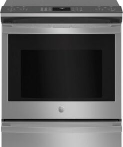 GE Profile - 30" Smart Slide-In Electric Convection Fingerprint Resistant Range - Stainless steel