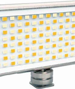 Digipower - The Streamer - 112 LED Rechargeable On Camera and Smartphone Compact Video Light 3100K-5500K - Silver