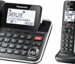 Panasonic - KX-TGF882B Link2Cell DECT 6.0 Expandable Corded/Cordless Phone with Digital Answering System and Smart Call Blocker - Black