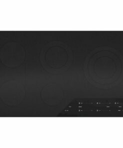 Wolf - Contemporary 36" Built-In Electric Cooktop with 5 Burners and Control Lock - Black 1