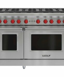 Wolf - 4.5 Cu. Ft. Freestanding Double Oven Gas Convection Range - Stainless steel 1