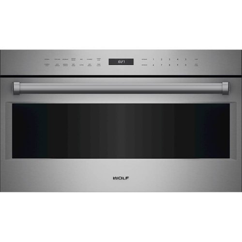 Wolf - E Series Professional 1.6 Cu. Ft. Drop-Down Door Microwave Oven with Sensor Cooking - Stainless steel