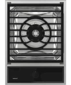 Wolf - Transitional 15" Built-In Gas Cooktop with Two-In-One Grate - Black Stainless Steel 1