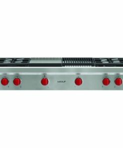 Wolf - 48" Built-In Gas Cooktop with 4 Burners and Infrared Charbroiler and Griddle - Stainless steel 1