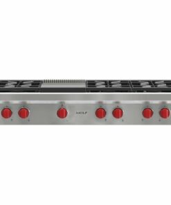 Wolf - 48" Built-In Gas Cooktop with 6 Burners and Infrared Griddle - Stainless steel 0