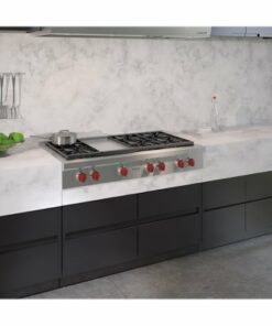 Wolf - 48" Built-In Gas Cooktop with 6 Burners and Infrared Griddle - Stainless steel 1