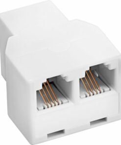 Insignia™ - 2-Line Phone Cord Splitter - White