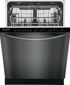 Frigidaire - Gallery 24" Top Control Built-In Dishwasher with Stainless Steel Tub, 49 dba - Black Stainless Steel