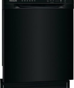 Frigidaire - 24" Compact Front Control Built-In Dishwasher with Stainless Steel Tub, 52 dBA - Black