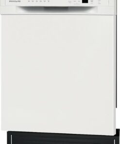 Frigidaire - 24" Compact Front Control Built-In Dishwasher with Stainless Steel Tub, 52 dBA - White